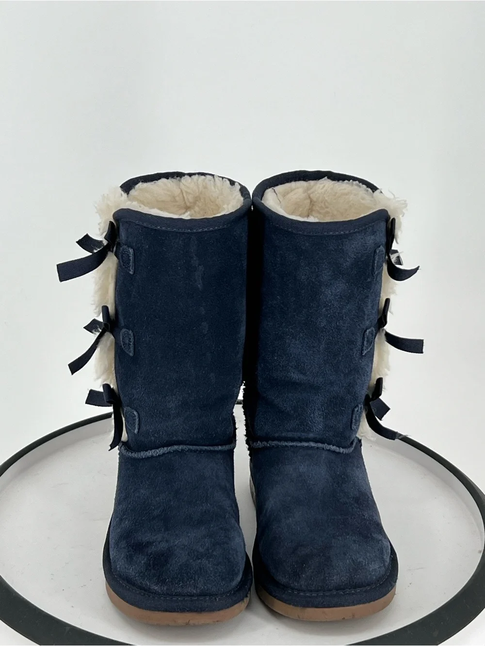 Koolaburra Kids Navy Blue Shearling-Lined Boots